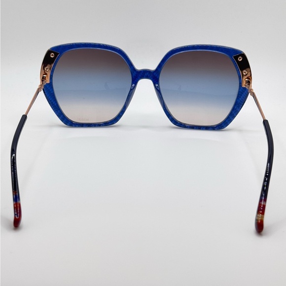 MISSONI - Rose Gold and blue frame sunglasses - NWT - 56-18-145 - giftable - Picture 6 of 12